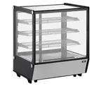 image of Omcan USA 47962 Ctrtp Refrigerated Case 28" 5.12ft³ Sliding Doors Btm-Mnt 3 Shelves R290 FullSrv ETL
