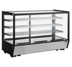 image of Omcan USA 47965 - 60" Countertop Display Case, 9.78 cu.ft, 3 Shelves, 2 Doors, Control, 110-120V