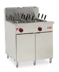 image of Omcan USA 48000 22 Gallon Gas Pasta Cooker, Double Tank, 140.000 BTU