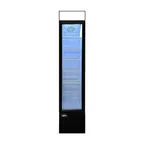 image of Omcan USA 48275 - 14" Glass Door Merchandiser Refrigerator, 3.7 cu ft, Black, Bottom‑Mounted, R600a