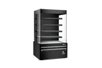 image of Omcan USA 48378 48" Vertical Open Air Merchandiser in Black, 4 Shelves, 26.83 cu. ft.