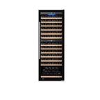 image of Omcan USA 48525 Dual-Zone Wine Cooler, 24" Black Glass Door, 126‑Bottle, 41°F‑68°F, R600a
