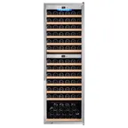 image of Omcan USA 48526 - Dual Wine Cooler 24"-35" W, 96-149, 41-68°F (5-20°C), Stainless Door, R600a, 161W