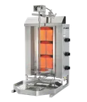 image of Omcan USA 49060 36" Gas Gyro Machine, 88.18 lbs, (3) Individual Controlled Infrared Burners