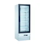 image of Omcan USA 50033 22" 1-Section Merhandiser Refrigerator w/ Glass Door, in White, 9.1 cu. ft.