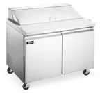 image of Omcan USA 50034 36" 2-Section Sandwich and Salad Prep Table, 9 cu. ft.