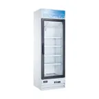 image of Omcan USA 50035 25" 1-Section Merchandiser Refrigerator with Glass Door, in White, 14 cu. ft.
