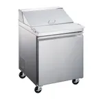 image of Omcan USA 50045 27" One Section Sandwich / Salad Prep Table w/ 1 Door, 6 Pans
