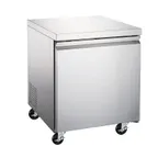 image of Omcan USA 50053 27" 1-Section Undercounter Freezer w/ 1 Door, 6.3 cu.ft.