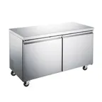 image of Omcan USA 50055 47" 2-Section Undercounter Freezer w/ 2 Doors, 12 cu.ft.