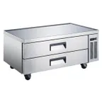 image of Omcan USA 50071 52" 2 Drawers Refrigerated Chef Base, Side Mounted, (6) full size pans