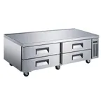 image of Omcan USA 50072 72" 4 Drawers Refrigerated Chef Base, Side Mounted, (8) full size pans