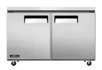 image of Omcan USA 58015 48" 2-Door Undercounter Freezer, Stainless Steel, 6.7 cu. ft.
