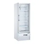image of Omcan USA 59033 21" 1-Section Merchandiser Refrigerator w/ Glass Door, in White, 8.5 cu. ft.