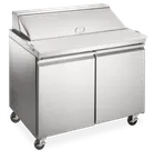 image of Omcan USA 59034 36" 2-Door Sandwich and Salad Prep Table, 9.1 cu.ft., Stainless Steel
