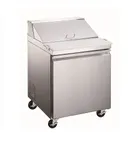image of Omcan USA 59045 28 1-Section Refrigerated Pizza Prep Table w/ 1 Door, (6) 1/6 Pans