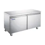 image of Omcan USA 59093 60" 2-Door Undercounter Refrigerator, Stainless Steel, 15 cu. ft.