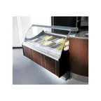 image of Oscartek CLASSIC CG1000 39" Gelato/Ice Cream Dipping/Display Cabinet w/ Curved Sneeze Guard