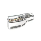 image of Oscartek CORA GC30 38" Gelato/Ice Cream Dipping/Display Cabinet w/ Curved Sneeze Guard