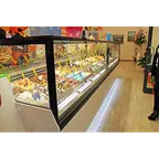 image of Oscartek DIAMOND 3 G2106DT 83" Gelato/Ice Cream Dipping/Display Cabinet w/ Sneeze Guard