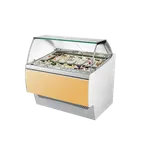 image of Oscartek GIA C G1150 45" Gelato/Ice Cream Dipping/Display Cabinet w/ Curved Sneeze Guard