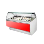 image of Oscartek GIA C G1650 65" Gelato/Ice Cream Dipping/Display Cabinet w/ Curved Sneeze Guard