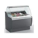 image of Oscartek VENTURA G1100 43" Gelato/Ice Cream Dipping/Display Cabinet w/ Curved Sneeze Guard
