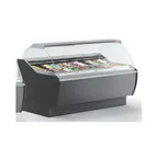 image of Oscartek VENTURA G2106DT 83" Gelato/Ice Cream Dipping/Display Cabinet w/ Curved Sneeze Guard