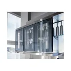 image of Oscartek VRW1000B 40" Wall Mount Refrigerator w/ 2 Glass Doors, Remote Refrigeration