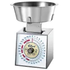 image of Edlund OU-32 Portion Scale, 1-9 lb Capacity, 32 oz × 1/4 oz Graduation, Fixed Dial, 6-7" Platform Stainless Bowl