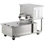 image of Pitco P18 Mobile Fryer Filter w/ 75-Lb Capacity, One-Way Pump & Hose, 120V, Lift-Cover