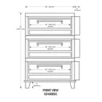 image of Peerless CE43BESC 56" Electric Bake & Roast Oven, Triple Deck