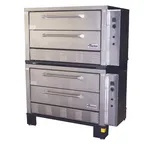 image of Peerless CE62BESC 56" Electric Deck Type Bake & Roast Oven w/ Four Deck, Double-Stacked, 42"W x 32"D Interior,  220v