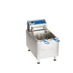 image of Globe PF10E Full Pot Countertop Electric Fryer with 10 lbs Capacity, 2 Baskets, 1.7 kW, 120v