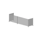 image of Premier Metal & Glass FM1V 1Guard Fixed Full-Service Sneeze Guard