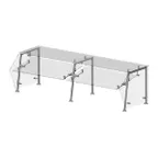 image of Premier Metal & Glass TM2S-A Choice Adjustable Dual-Service Sneeze Guard