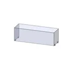 image of Premier Metal & Glass TMUD Infinity Uv Bonded Fixed Full-Service Sneeze Guard