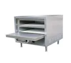 image of Adcraft PO-22 Countertop Electric Pizza Oven w/ 22" Deck Width, 2 Removable Ceramic Shelves