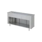 image of Piper Products 3-CISL 72" Elite 500 Slimline Cold Food Unit, Ice-Cooled, (3) 12" x 20" Pan Capacity