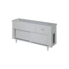 image of Piper Products 3-CMSL 72" Elite 500 Slimline Cold Food Unit, Mechanically Cooled, (3) 12" x 20" Pan Capacity