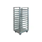 image of Piper Products 612-U 12 Pan Sheet Pan / Steam Table Universal Angle Rack w/ 5" Bottom Load Slides