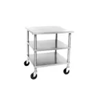 image of Piper Products 705-1 Stainless Steel Mobile Utility Table w/ 5" Heavy-Duty Swivel Casters