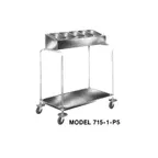 image of Piper Products 715-1-P8 Tray & Silver Cart w/ (200) 15" x 20" Trays, 1 Stack w/ 8 Pan Silver Disp