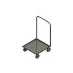 image of Piper Products 750-1 Stainless Steel Dish Rack Dolly with Push Handle for 20x20 Racks, Silver, 4 Swivel Casters