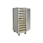 image of Piper Products AD-18 Aluminum Enclosed Meal Delivery Cart w/ 18 Tray Capacity 