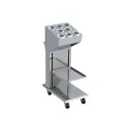 image of Piper Products ATCA-ST-OSW8 Cantilever Mobile Tray & Silverware Dispenser