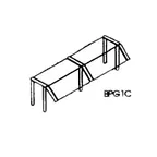 image of Piper Products BPG1C-88 Stationary Sneeze Guard