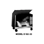 image of Piper Products D160-33 Stainless Steel Dish Cart, 33in Long, 10in Plate Capacity 216 Plates, Silver
