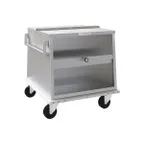 image of Piper Products D162-23 Stainless Steel Dish Cart, Single Compartment, 23" Long, 10" Plate Capacity, Silver