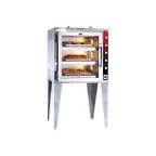image of Piper Products DO-3-CT 32" Electric Triple-Deck Hearth-Type Oven w/ 3-Pan Capacity, Glass Doors